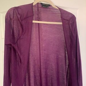 BCBG MAXAZARIA M/L light purple cardigan EUC